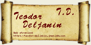 Teodor Deljanin vizit kartica